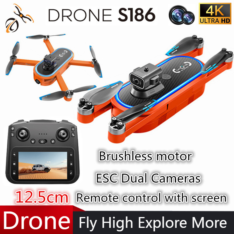 Drone Rc Foldable - 2025 S186 Drone Professional 4K HD