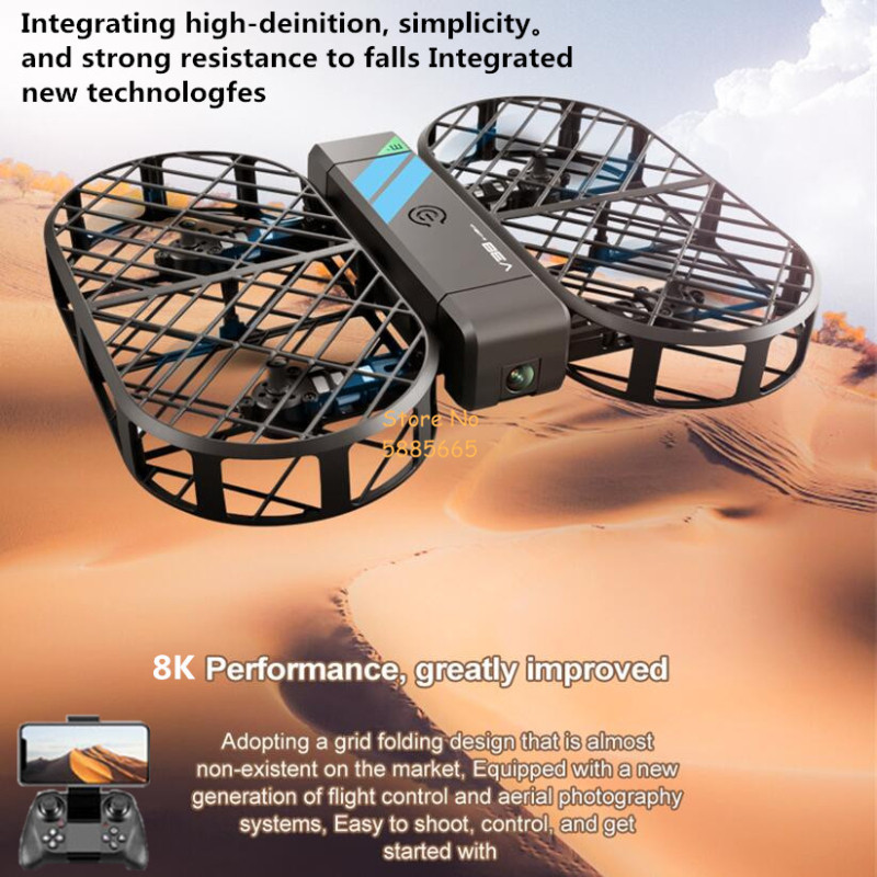 8K HD Camera 360° Protection O - Drone Rc Foldable recension och pris