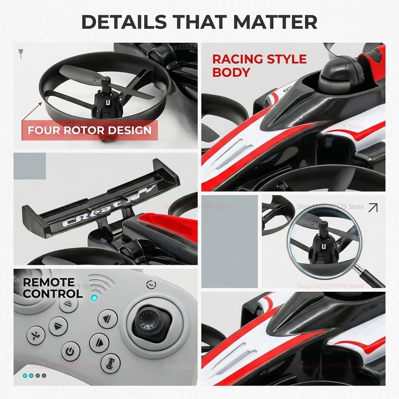Mini Rc Flying Car 2.4G Remote - Rc Drone And Flying Car recension och pris