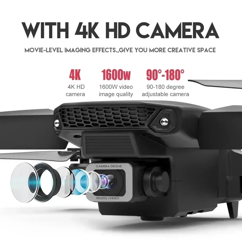E88 Pro WIFI FPV Drone Wide An - Drone Rc Foldable recension och pris