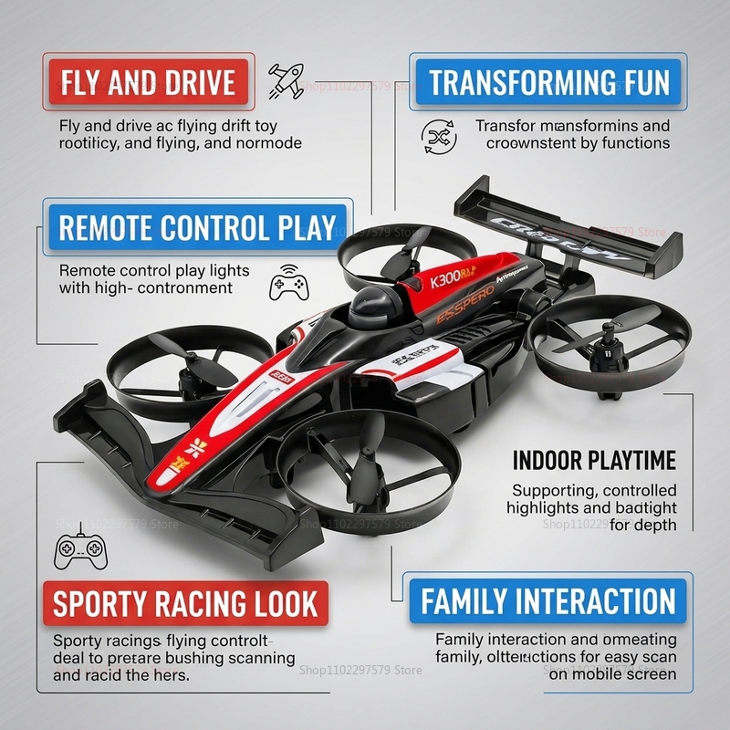RC UAV Flying Drift Cars 2-in- - Rc Drone And Flying Car recension och pris