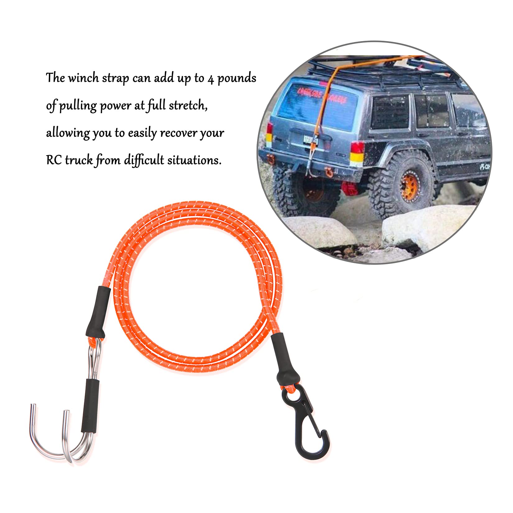 1/10 Kinetic Winch Strap Escap - Drone Rc Belt recension och pris